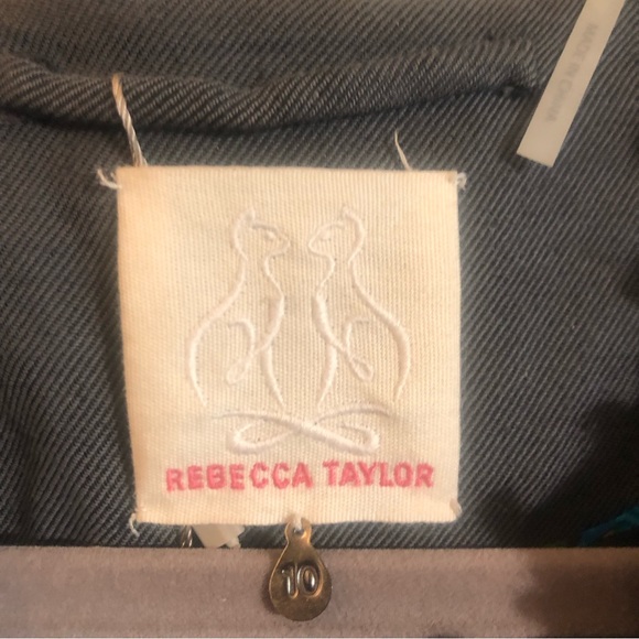 Rebecca Taylor women’s jacket size 10 new with tags gray and black work to date - Picture 2 of 11